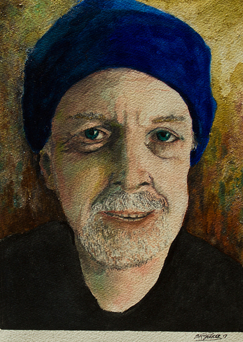 "The Author" watercolor painting by SKParker